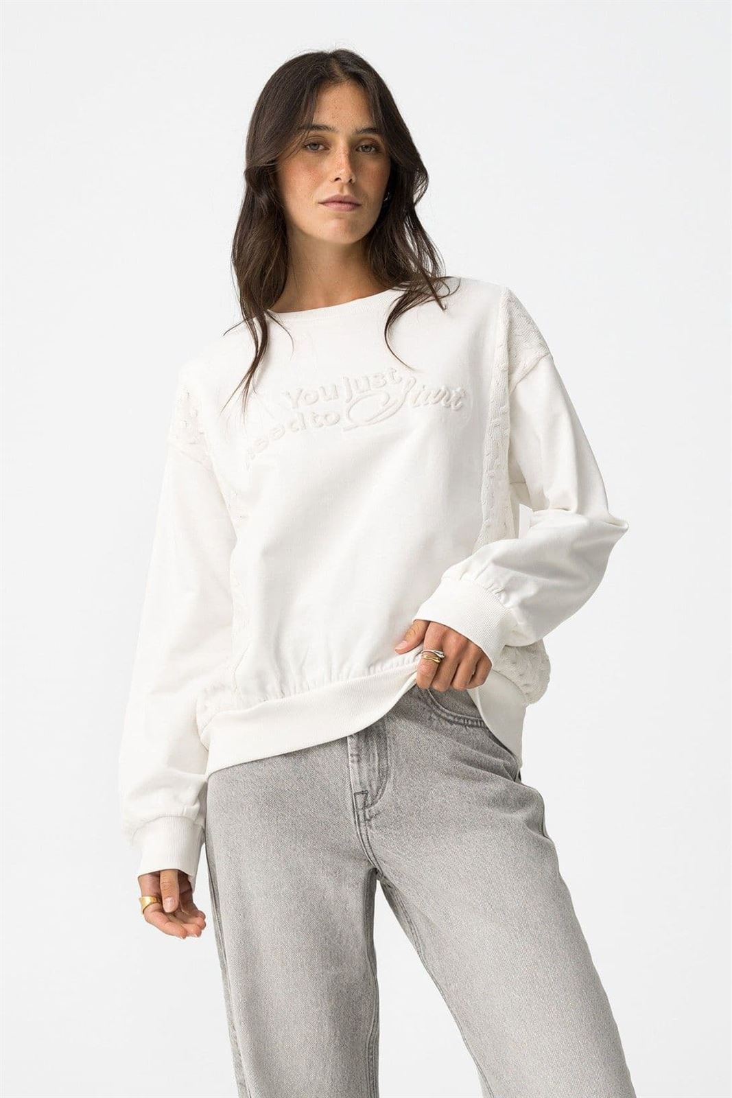 Sudadera con Textura Lateral, Eggly - Imagen 3
