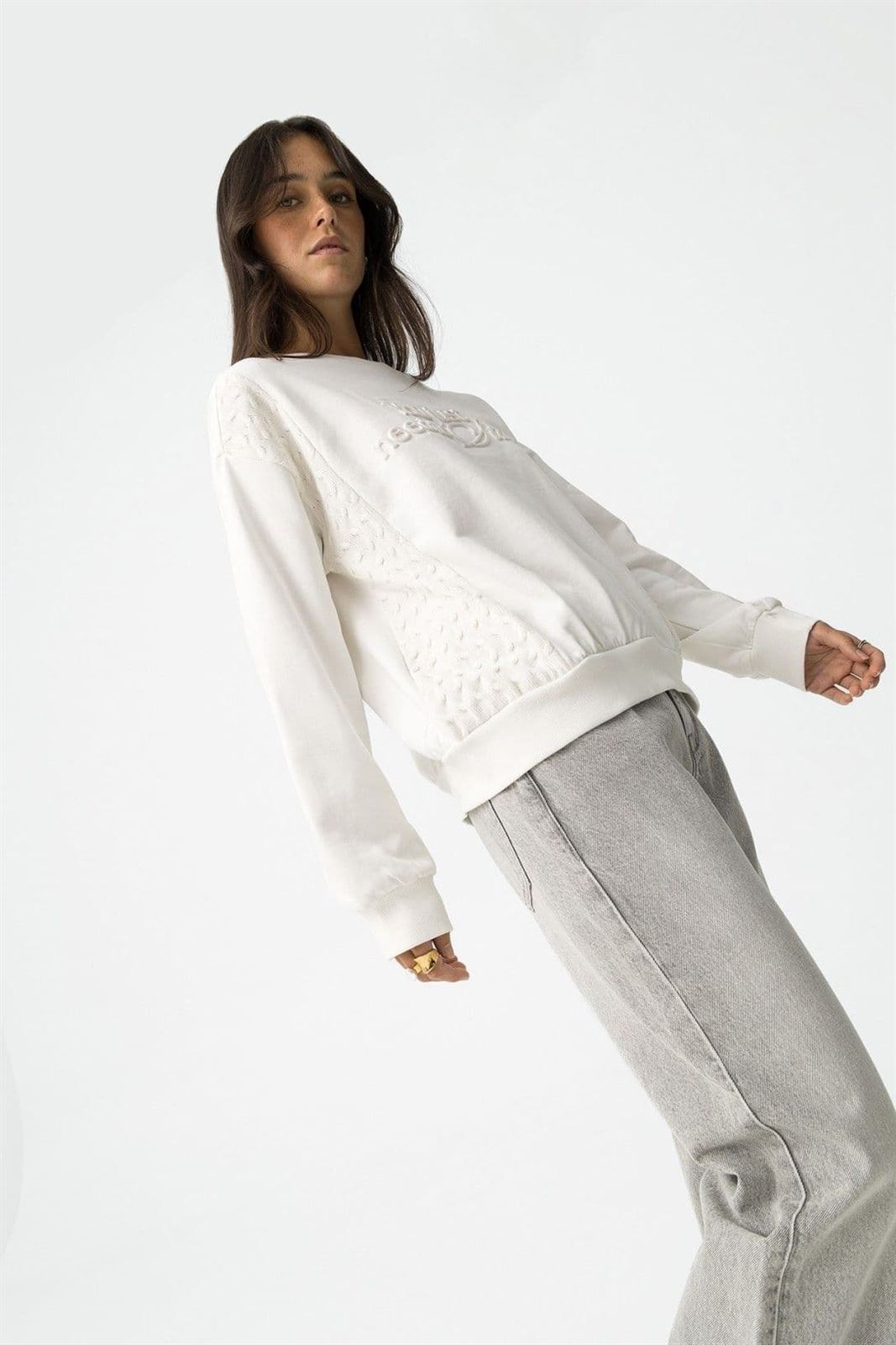 Sudadera con Textura Lateral, Eggly - Imagen 4