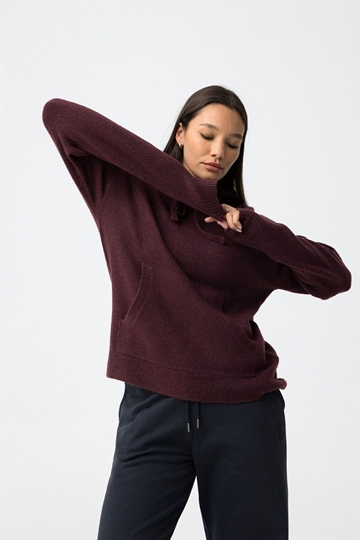 Sudadera de punto burdeos, Erica - Imagen 1