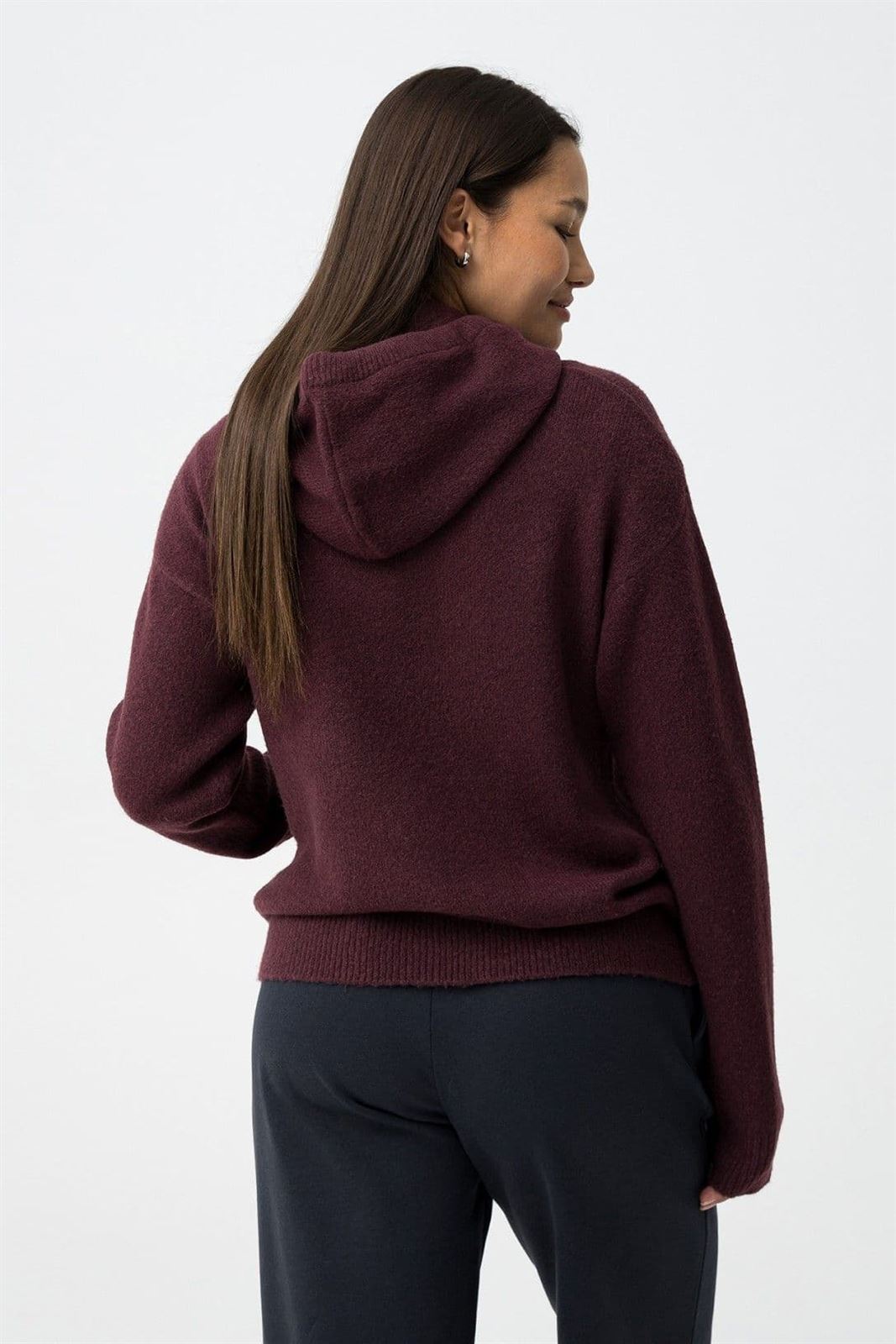 Sudadera de punto burdeos, Erica - Imagen 3