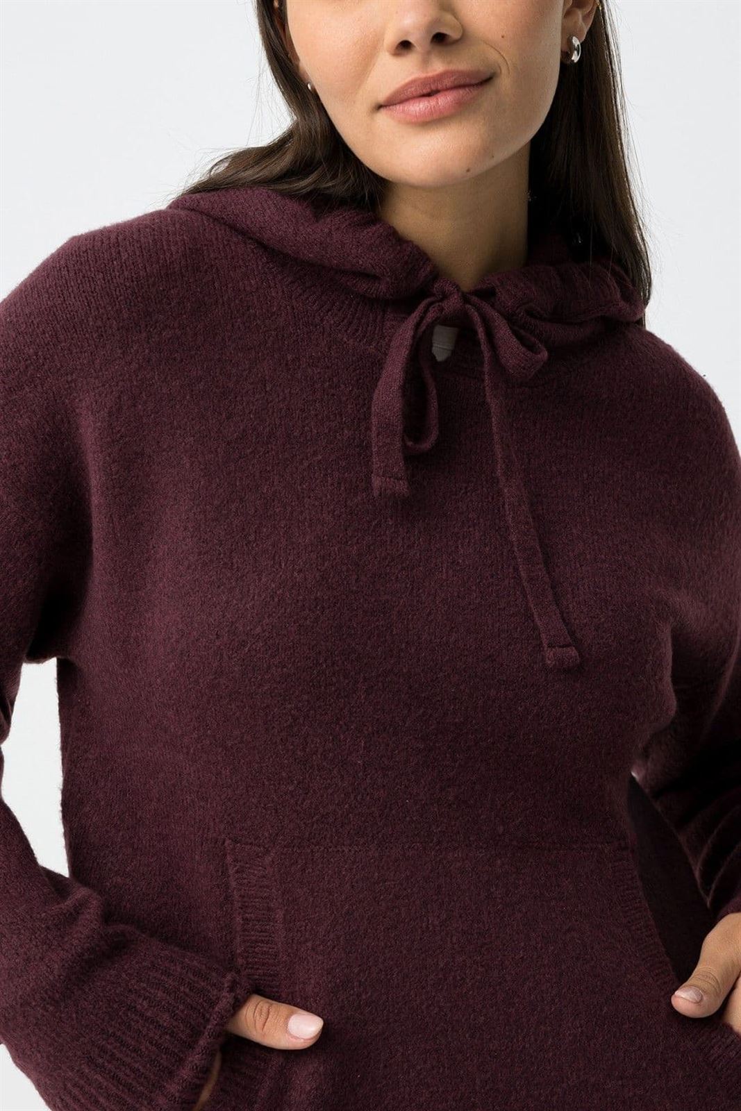 Sudadera de punto burdeos, Erica - Imagen 4