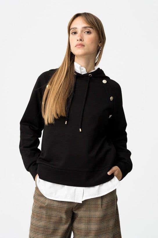Sudadera negra con Botones dorados, Bingo - Imagen 2
