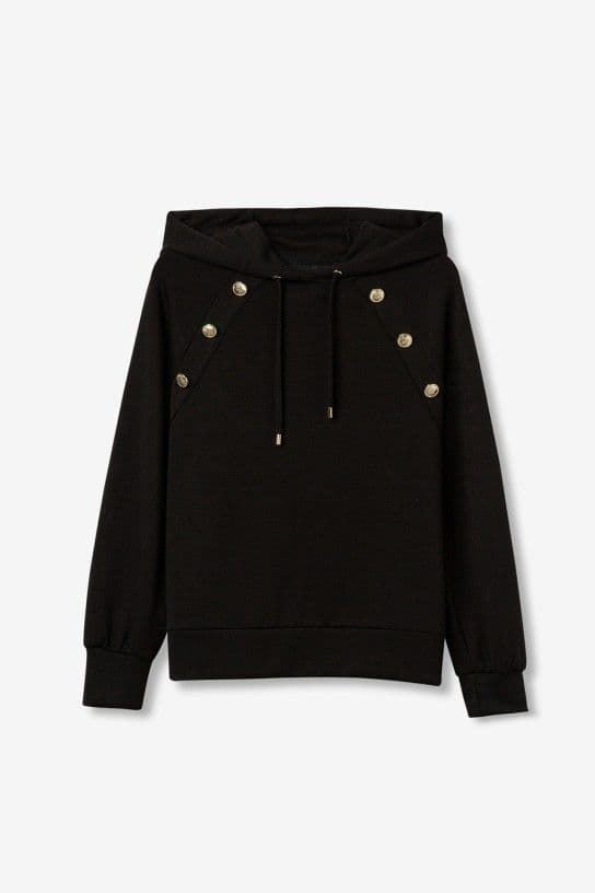 Sudadera negra con Botones dorados, Bingo - Imagen 5