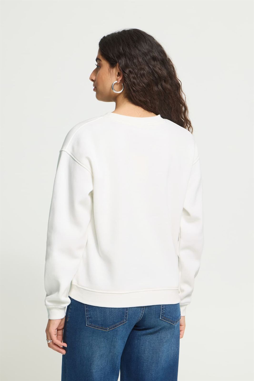 Sudadera oversize estampado de cerezas, Merella, Ichi - blanco - Imagen 4
