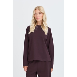 Sudadera Oversize, Pusti, B.young- Burdeos/Higo - Imagen 1