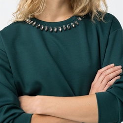 Sudadera verde con apliques, Pipa - Imagen 2