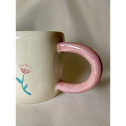 Taza de gres de flores - Imagen 2