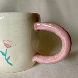 Taza de gres de flores - Imagen 2