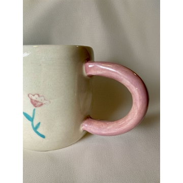 Taza de gres de flores - Imagen 2