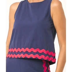 Top azul detalles rojos, Love - Imagen 2