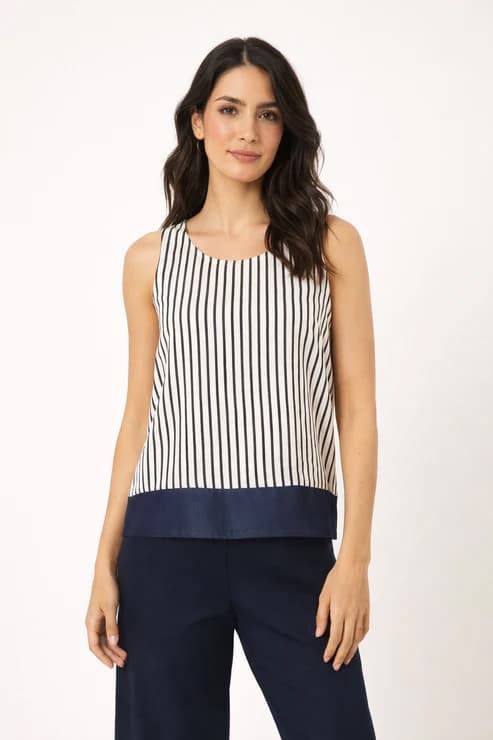 Top azul rayas, Zaco - Imagen 1