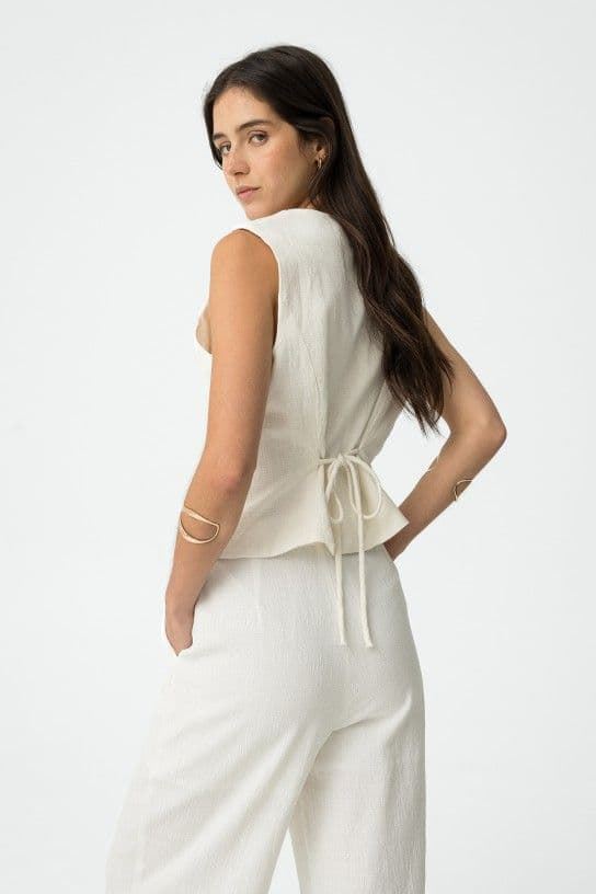 Top Chaleco Slim Fit de Algodón, Colety - Imagen 2