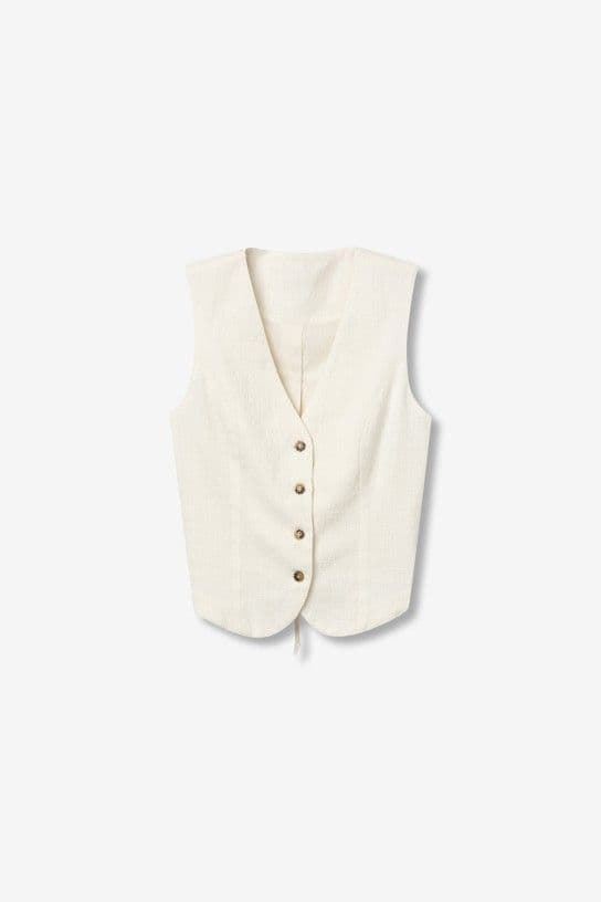 Top Chaleco Slim Fit de Algodón, Colety - Imagen 6
