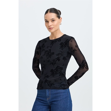 Top floral B.young, Rimesha - negro - Imagen 1