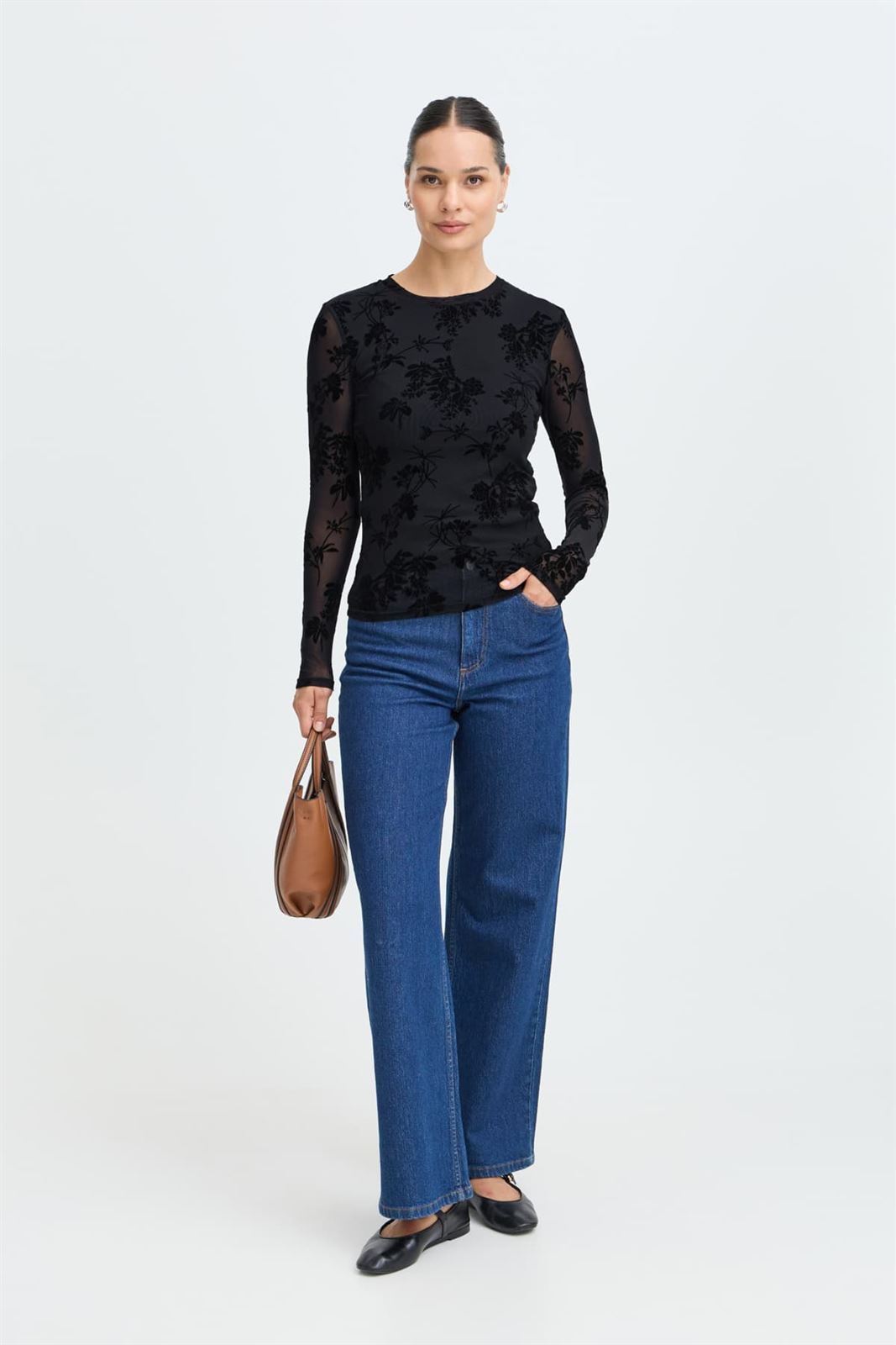 Top floral B.young, Rimesha - negro - Imagen 6