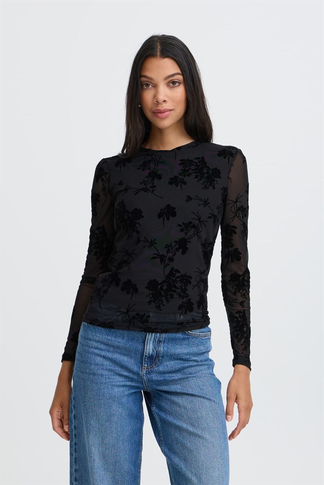 Top floral B.young, Rimesha - negro - Imagen 8