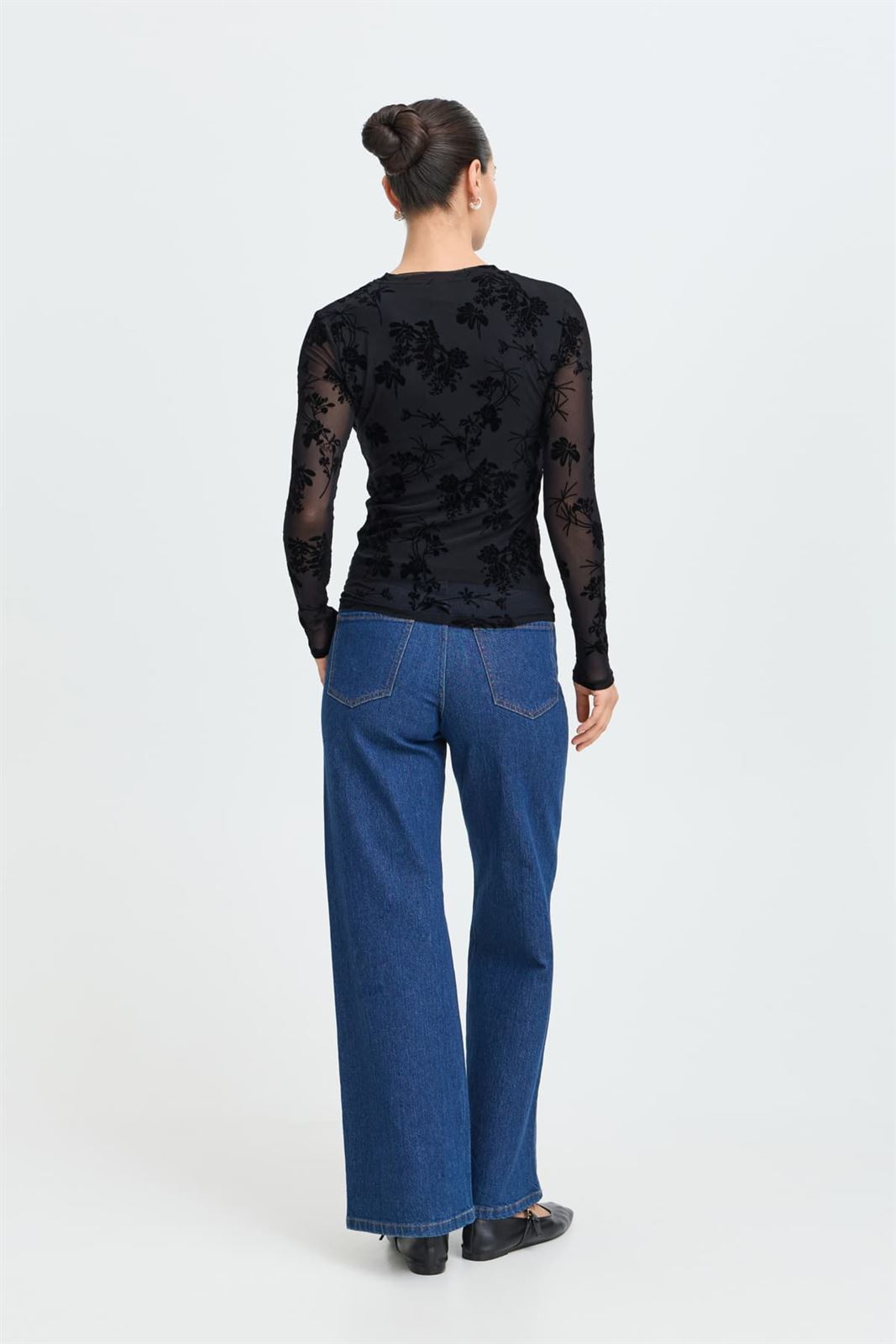 Top floral B.young, Rimesha - negro - Imagen 9