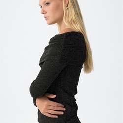 Top Hombros Descubiertos con Hilo Metalizado - Imagen 2