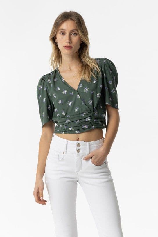 Top verde estampado floral, Ginger - Imagen 2