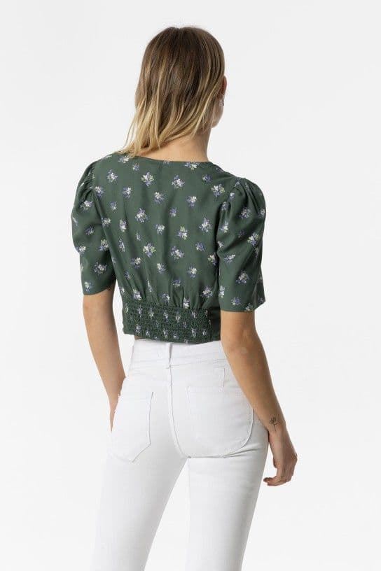 Top verde estampado floral, Ginger - Imagen 4