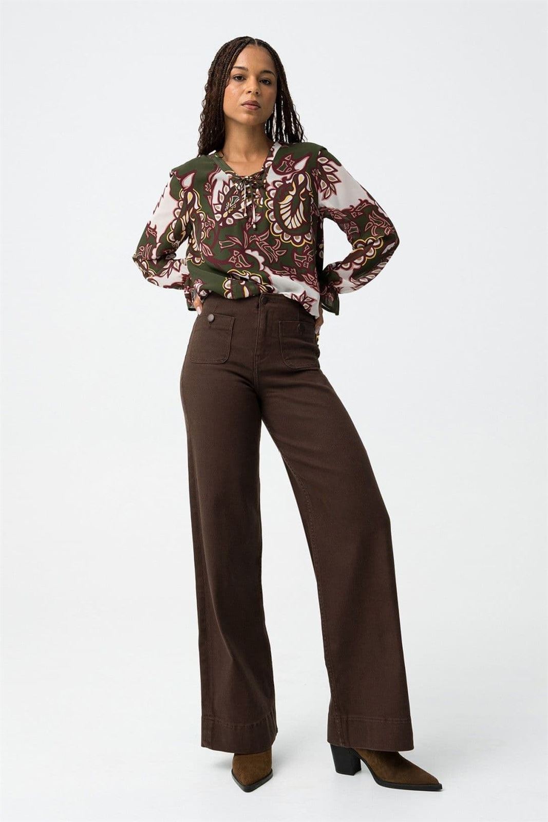 Vaqueros Marrón Chocolate, Sarah - Imagen 1