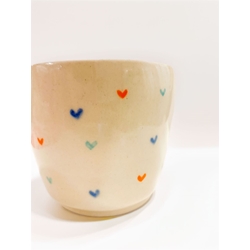Vaso gres corazones colores - Imagen 2