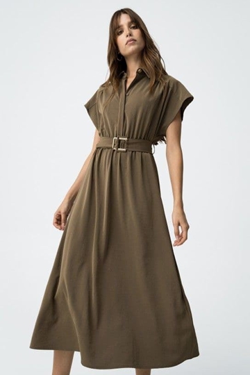 Vestido Camisero con Cinturón, kito - Imagen 1