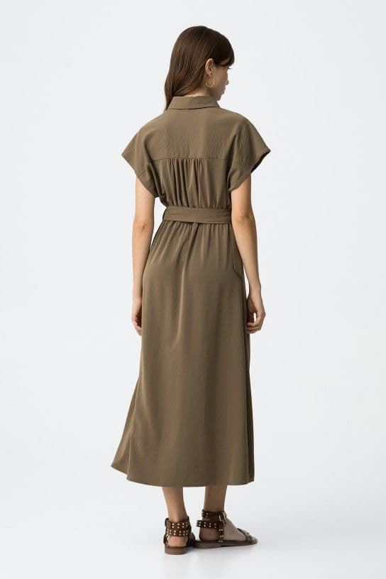 Vestido Camisero con Cinturón, kito - Imagen 4