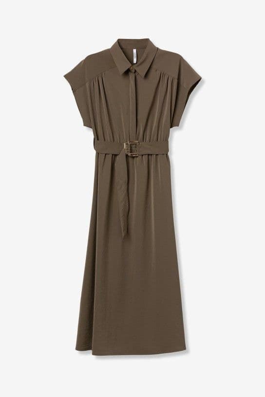 Vestido Camisero con Cinturón, kito - Imagen 5