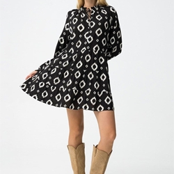 Vestido corto estampado, Catalina - Imagen 1