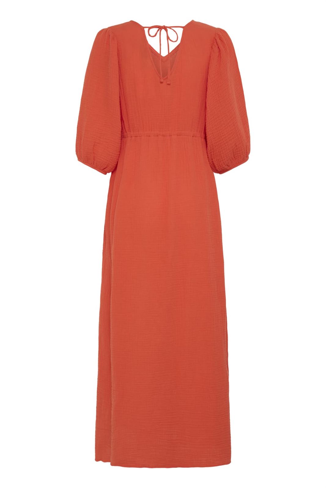 Vestido de algodón naranja, Iberlin - Imagen 4
