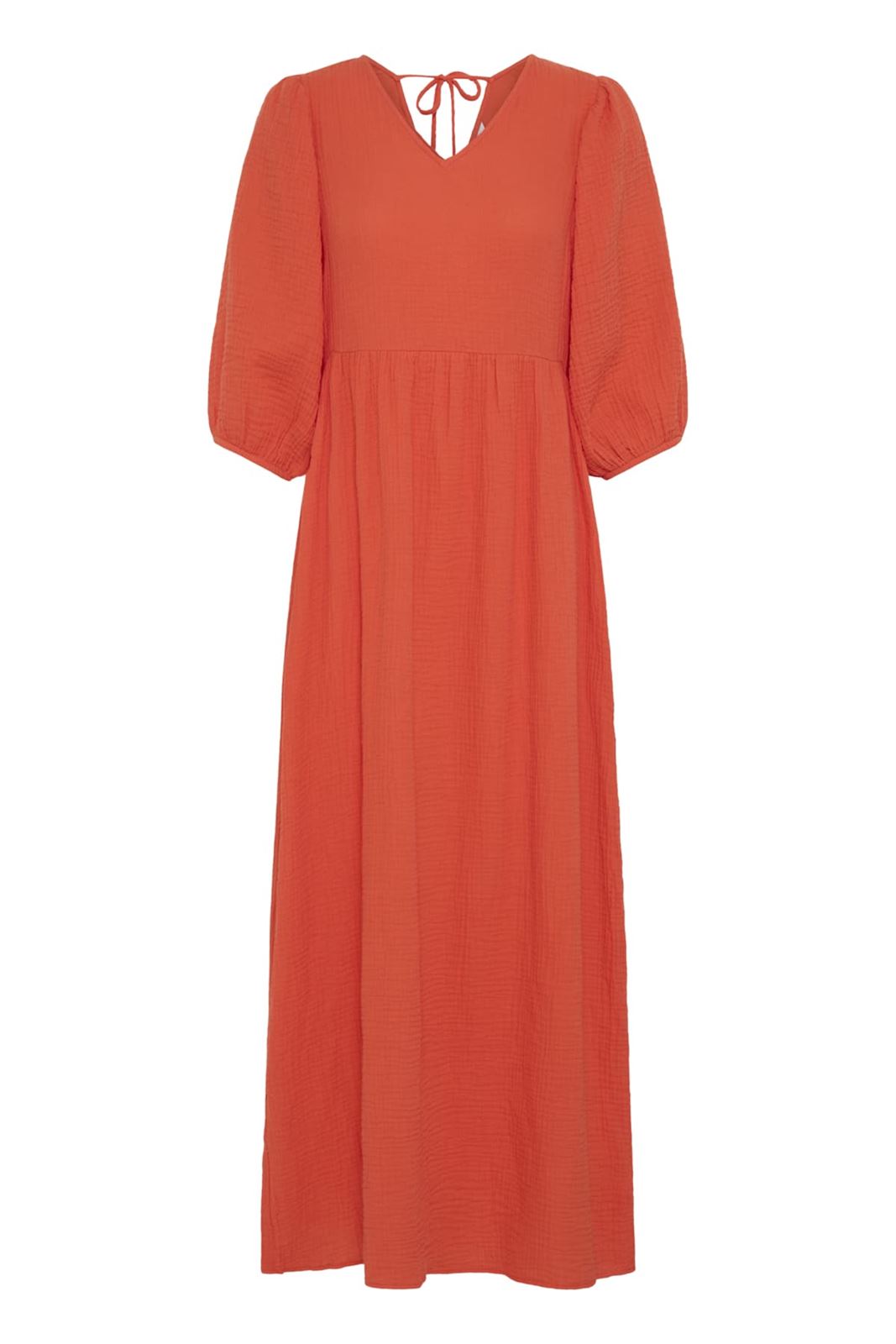 Vestido de algodón naranja, Iberlin - Imagen 5