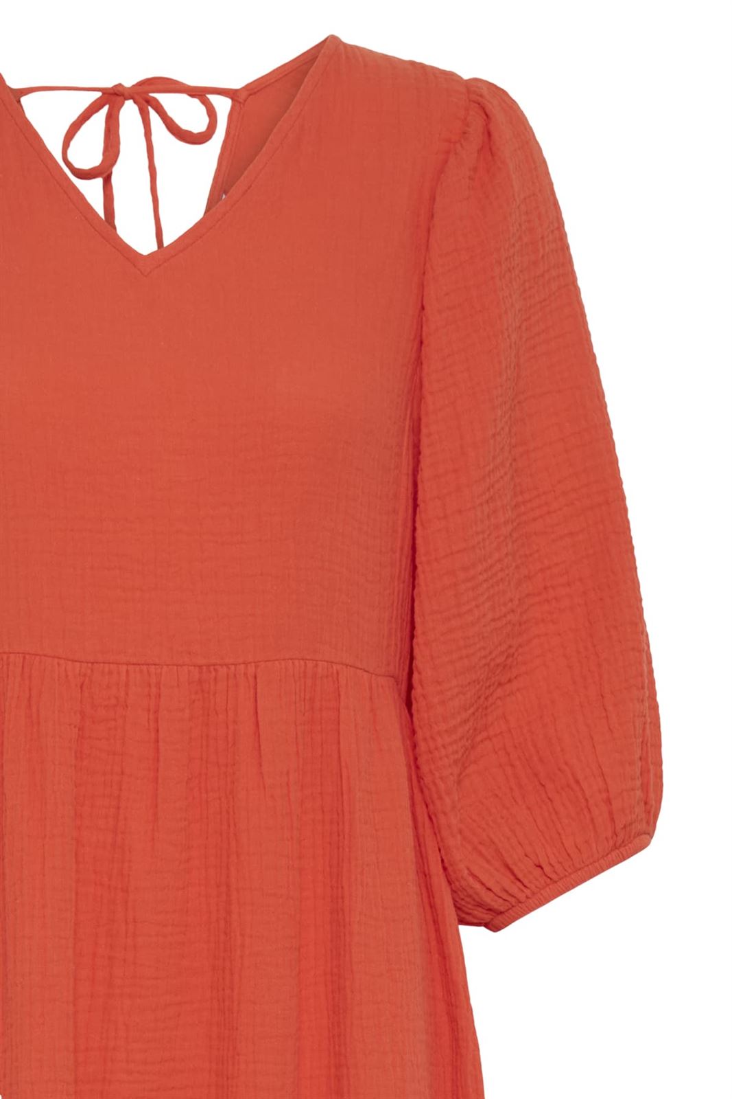 Vestido de algodón naranja, Iberlin - Imagen 6