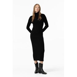 Vestido de punto midi negro cuello alto, Chloe - Imagen 2