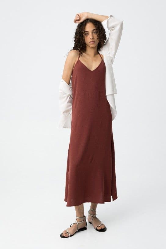 Vestido de tirantes largo, Bestie - Imagen 1