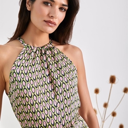 Vestido escote halter, Fawn - Imagen 2