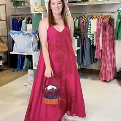 Vestido fucsia bolsillos, Carlota - Imagen 1