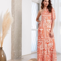 Vestido largo asimétrico, Eos - Imagen 1