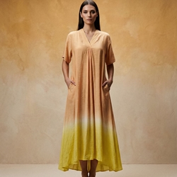 Vestido largo seda tintado a mano, Mukala - Imagen 2