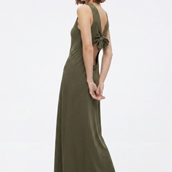 Vestido largo verde lazo espalda, Bony - Imagen 1