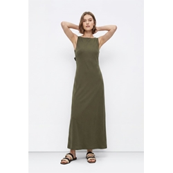 Vestido largo verde lazo espalda, Bony - Imagen 2