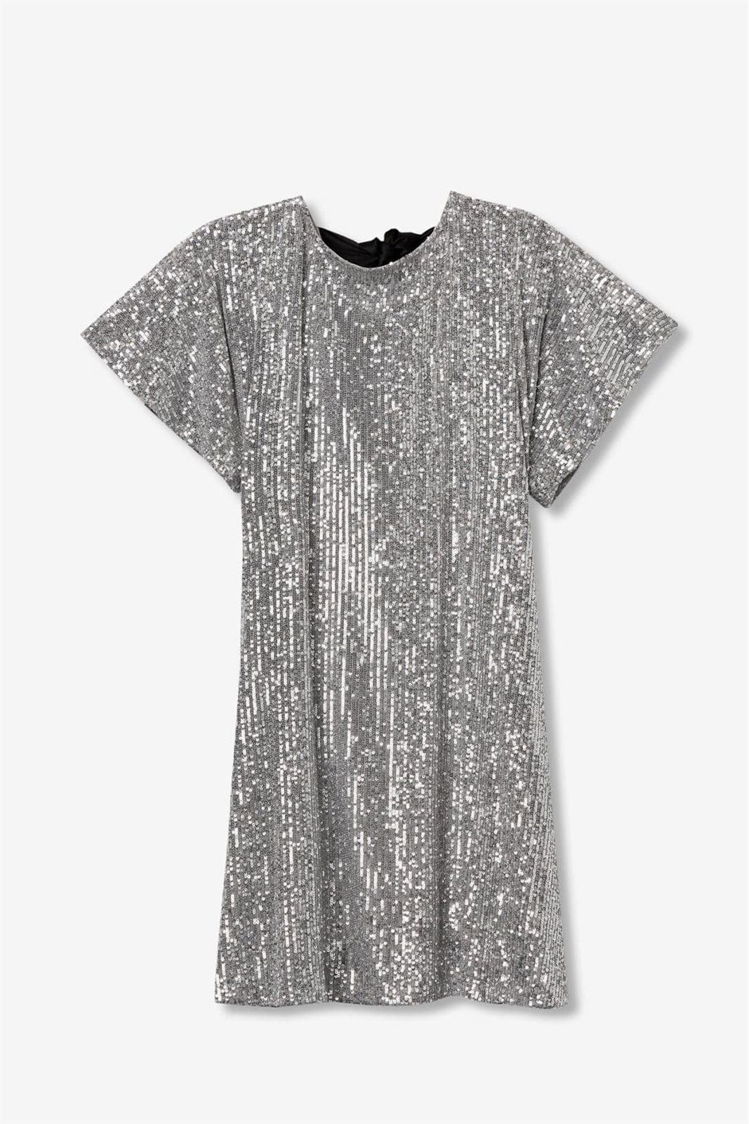 Vestido lentejuela plateada, Dione - Imagen 6