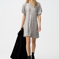 Vestido lentejuela plateada - Imagen 2