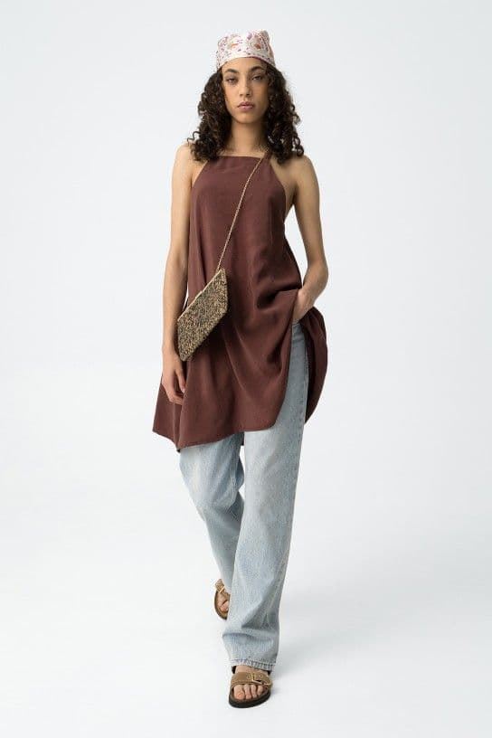 Vestido marrón, Agave - Imagen 2