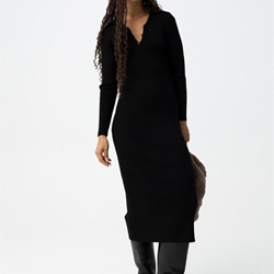 Vestido midi canalé, Narcisa - Imagen 1