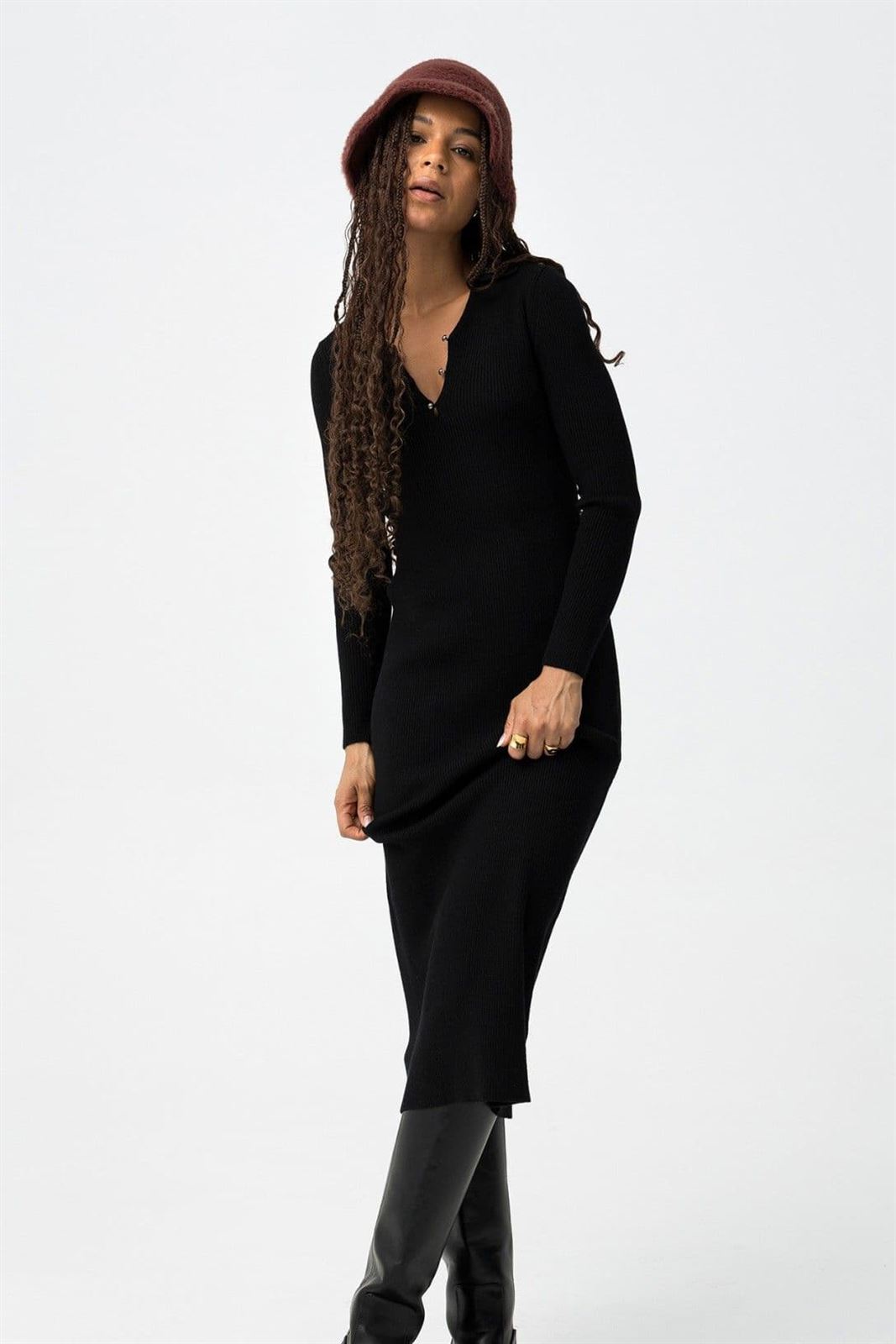 Vestido midi canalé, Narcisa - Imagen 3