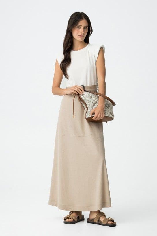 Vestido Midi Combinado con Cinturón, Taylor - Imagen 2