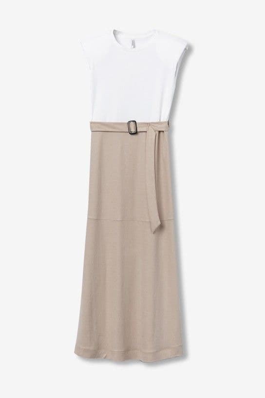 Vestido Midi Combinado con Cinturón, Taylor - Imagen 5