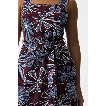 Vestido midi estampado con cinturón, Burton - Imagen 2