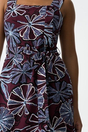 Vestido midi estampado con cinturón, Burton - Imagen 2